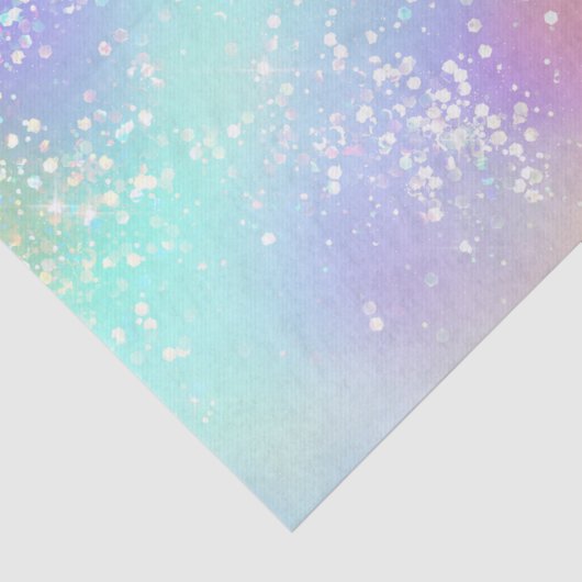 Rainbow Iridescent Foil and Holographic Glitzer Seidenpapier (Detail)