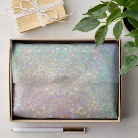 Rainbow Iridescent Foil and Holographic Glitzer Seidenpapier (Geschenk)