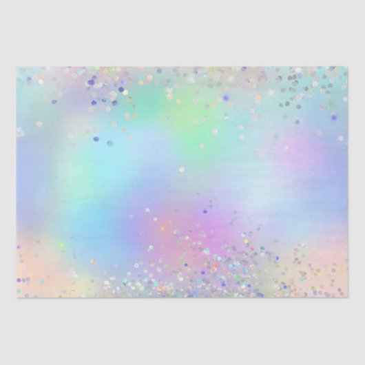 Rainbow Iridescent Foil and Holographic Glitzer Seidenpapier (Vorderseite)