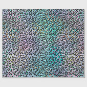 Rainbow Iridescent Gradient and Leopard Spots Geschenkpapier (Flach)