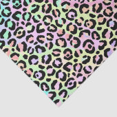 Rainbow Iridescent Gradient and Leopard Spots Seidenpapier (Detail)