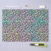 Rainbow Iridescent Gradient and Leopard Spots Seidenpapier (Handwerk)