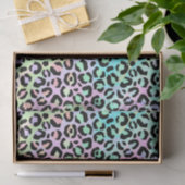 Rainbow Iridescent Gradient and Leopard Spots Seidenpapier (Geschenk)
