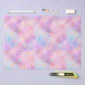 Rainbow Iridescent Gradient and Leopard Spots Seidenpapier (Handwerk)