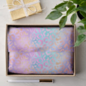Rainbow Iridescent Gradient and Leopard Spots Seidenpapier (Geschenk)