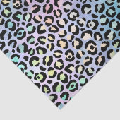 Rainbow Iridescent Gradient and Leopard Spots Seidenpapier (Detail)