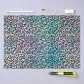 Rainbow Iridescent Gradient and Leopard Spots Seidenpapier (Handwerk)