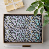 Rainbow Iridescent Gradient and Leopard Spots Seidenpapier (Geschenk)