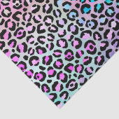 Rainbow Iridescent Gradient and Leopard Spots Seidenpapier (Detail)
