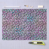 Rainbow Iridescent Gradient and Leopard Spots Seidenpapier (Handwerk)