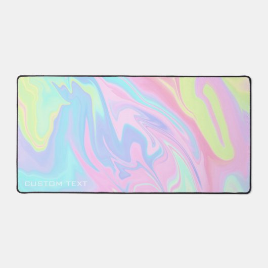 Rainbow Iridescent Large Extended Custom Schreibtischunterlage (Vorderseite)