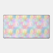 Rainbow Iridescent Large Extended Custom Schreibtischunterlage (Vorderseite)
