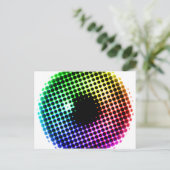 Rainbow Iris Unicorn Comic der Augenfarbe Postkarte (Stehend Vorderseite)