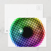 Rainbow Iris Unicorn Comic der Augenfarbe Postkarte (Vorne/Hinten)