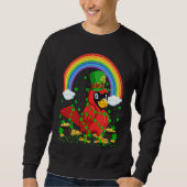Rainbow Irish Shamrock Cardinal Bird St Patrick's Sweatshirt (Vorderseite)