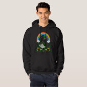 Rainbow Irish Shamrock Goose Bird St Patrick's Day Hoodie (Vorne ganz)
