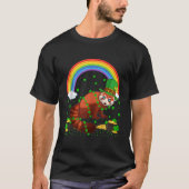 Rainbow Irish Shamrock Red Panda St Patrick'S Day T-Shirt (Vorderseite)