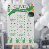 Rainbow Irish Theme First Birthday Milestone Poster