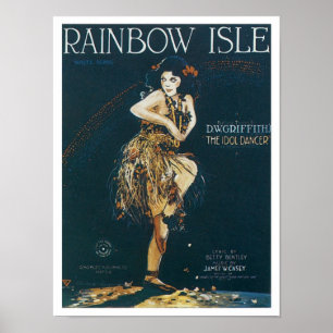 Rainbow Isle Vintag Songbook Cover Poster