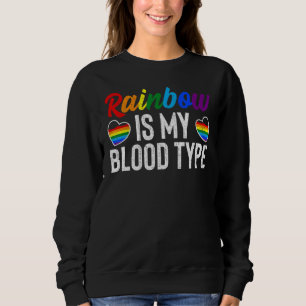 Rainbow ist meine Blutgruppe  Lgbtq Gay Pride Mona Sweatshirt