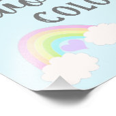 Rainbow ist meine Lieblingsfarbe Sky Blue 8 x 10 Fotodruck (Ecke)