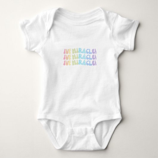 Rainbow IVF MIRACLE Preppy Infertilivement Awarene Baby Strampler (Vorderseite)