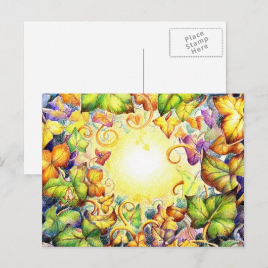 Rainbow Ivy Eye Postkarte (Vorne/Hinten)