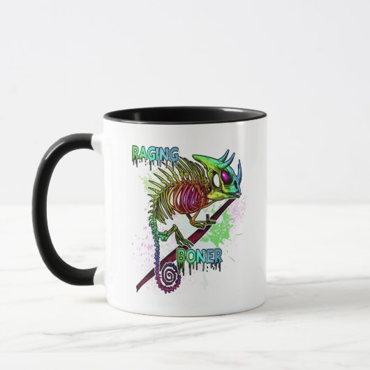 Rainbow Jacksons Chameleon Skeleton Raging Tasse (Links)
