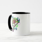 Rainbow Jacksons Chameleon Skeleton Raging Tasse (Vorderseite Links)