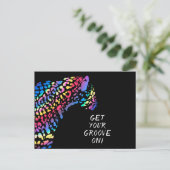 Rainbow Jaguar Party Einladung Postkarte (Stehend Vorderseite)