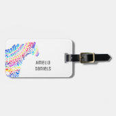 Rainbow Jaguar Personalisiert Gepäckanhänger (Vorderseite horizontal)