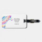 Rainbow Jaguar Personalisiert Gepäckanhänger (Rückseite horizontal)
