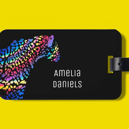 Rainbow Jaguar Personalisiert Gepäckanhänger