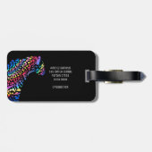 Rainbow Jaguar Personalisiert Gepäckanhänger (Rückseite horizontal)