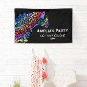 Rainbow Jaguar Personalisiertes Party Banner (Insitu)
