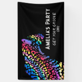Rainbow Jaguar Personalisiertes Party Banner (Vertikal)