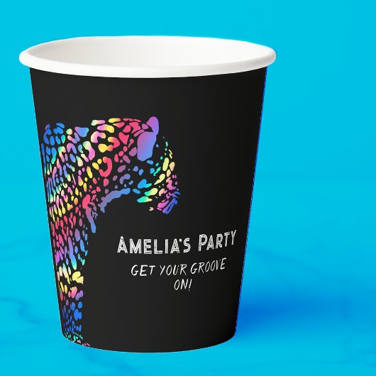 Rainbow Jaguar Personalisiertes Party Pappbecher