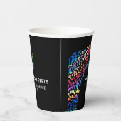 Rainbow Jaguar Personalisiertes Party Pappbecher (Rechts)