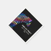 Rainbow Jaguar Personalisiertes Party Serviette (Ecke)