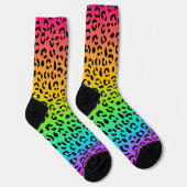Rainbow Jaguar Spots Animal Print Socken (Rechts)