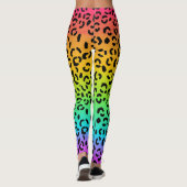 Rainbow Jaguar Spots Tierdruck Leggings (Rückseite)