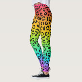 Rainbow Jaguar Spots Tierdruck Leggings (Links)