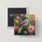 Rainbow-Jay Fantasy Bird Button (Vorne & Hinten)