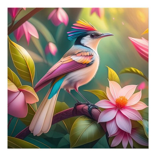 Rainbow-Jay Fantasy Bird Fotodruck (Vorne)