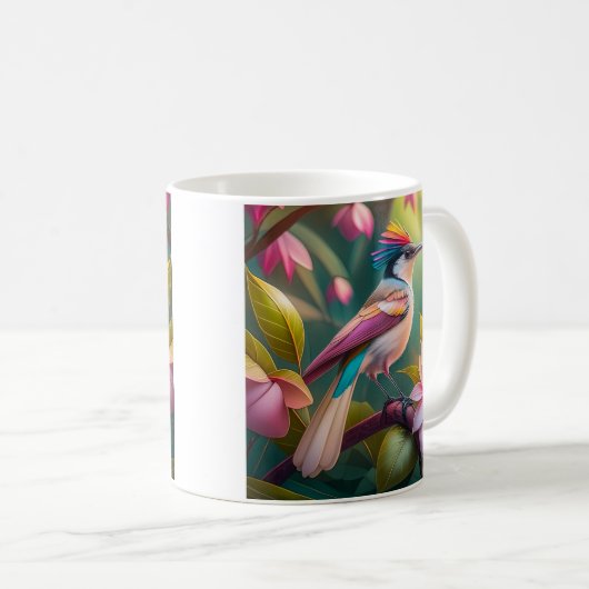 Rainbow-Jay Fantasy Bird Kaffeetasse (VorderseiteRechts)