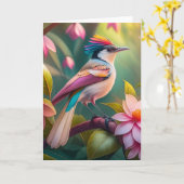 Rainbow-Jay Fantasy Bird Karte (Gelbe Blume)