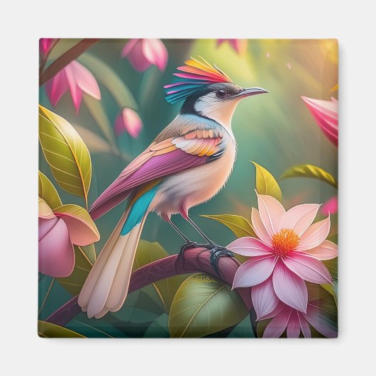 Rainbow-Jay Fantasy Bird Magnet (Vorne)