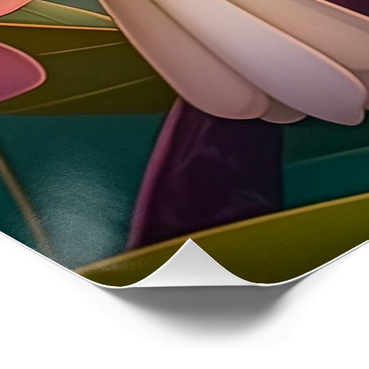 Rainbow-Jay Fantasy Bird Poster (Ecke)