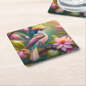 Rainbow-Jay Fantasy Bird Rechteckiger Pappuntersetzer (angewinkelt)