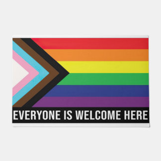Rainbow Jeder ist hier willkommen Fußmatte